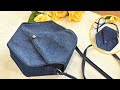 How to Make a Hexagon Denim Crossbody Bag | Bag Tutorial | Old Jeans Idea | Ire Heart Crafting