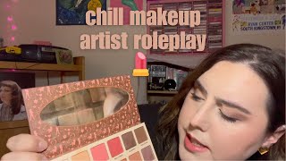 asmr roleplay -- makeup artist (whispering, personal attention, makeup and tapping triggers)