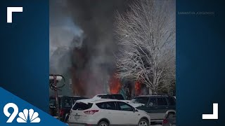 RAW: Video shows flames shooting from Westminster townhome after reported explosion