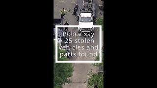 A routine traffic stop in Texas led investigators to what police describe as a major chop shop