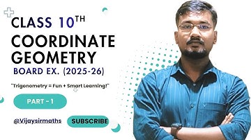 "Coordinate Geometry Class 10 Made Easy#CoordinateGeometry#Vijaysirmaths