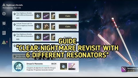 Guide Clear Nightmare Revisit with 4 Different Resonators - Event Somnium Labyrinth Wuthering Waves
