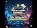 🚀 Want to Join Daily Tournaments & Earn Money? THA Tournaments Full Website Guide & Esports Info 🔥