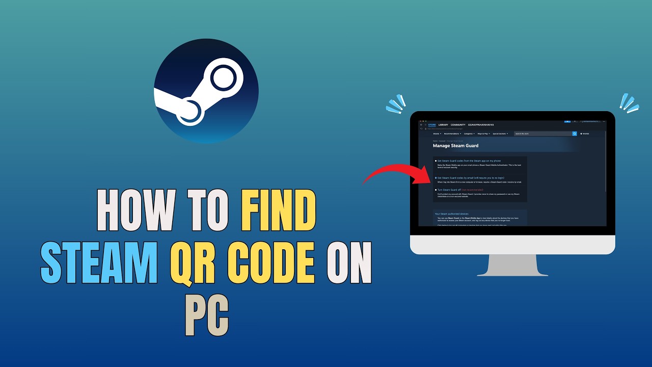 HOW TO FIND STEAM QR CODE ON PC - UPDATE 2026 - YouTube