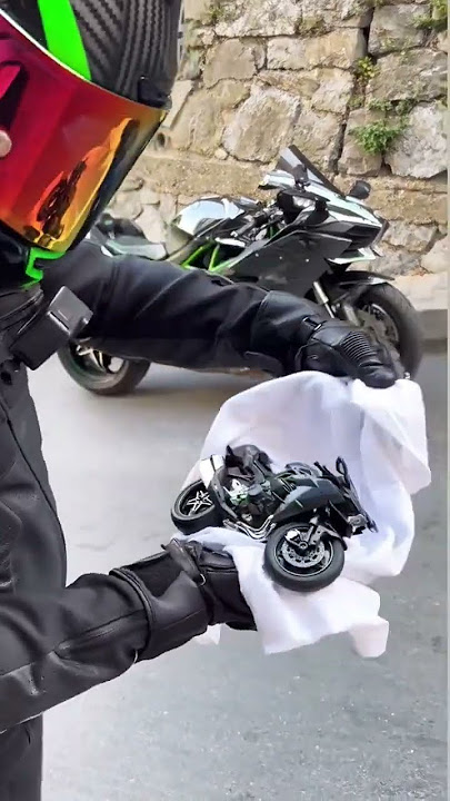 Kawasaki ninja 🥵 H2🥰 Little H2😱#automobile #rider #shorts #subscribe