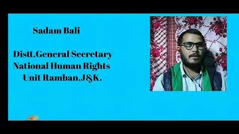 Mr. Mohammad Sadam Bali Ji from Ramban  JK UT, voice against injustice done to Ajay Bhimwal by JKPSC
