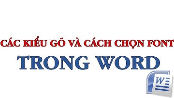 các kiểu gõ và cách chọn Font trong word