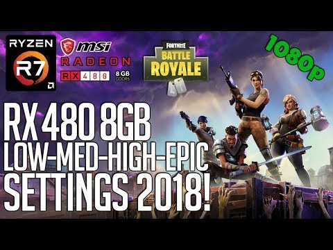 RX480 8gb On Fortnite! Low-Med-High-Epic Settings 1080p FPS Benchmark Test!