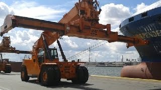 REACH STACKER COMPILATION  Port of Antwerp  Life of a reach stacker driver! container GoPro