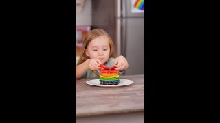 Delicious mini pancake 🥞 Colorful breakfast idea 🌈