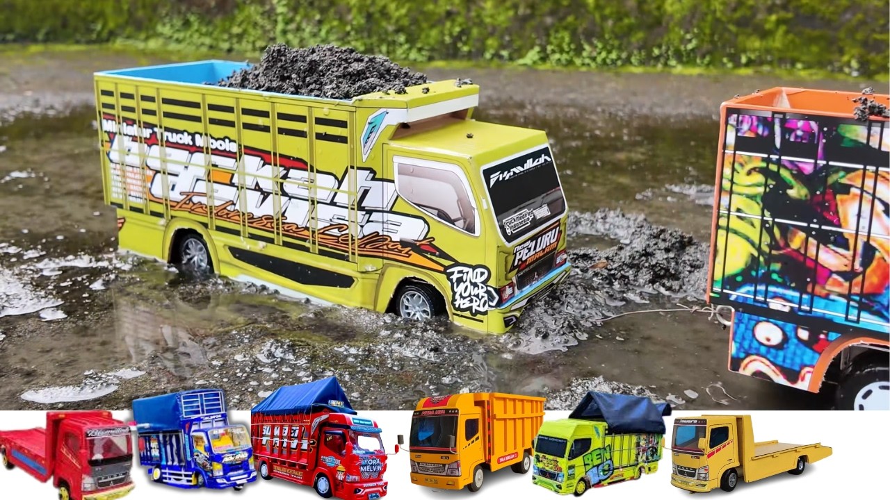 Truk Oleng Muat Pasir . Mobil Pemadam Mobil Excavator Kereta Api Mobil Sampah Mobil Derek