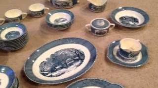 Currier & Ives dining set for sale