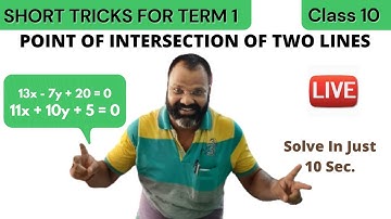Point Of Intersection Of Two Lines Shortcut Trick | Solve In 5 Seconds With This Super Trick |