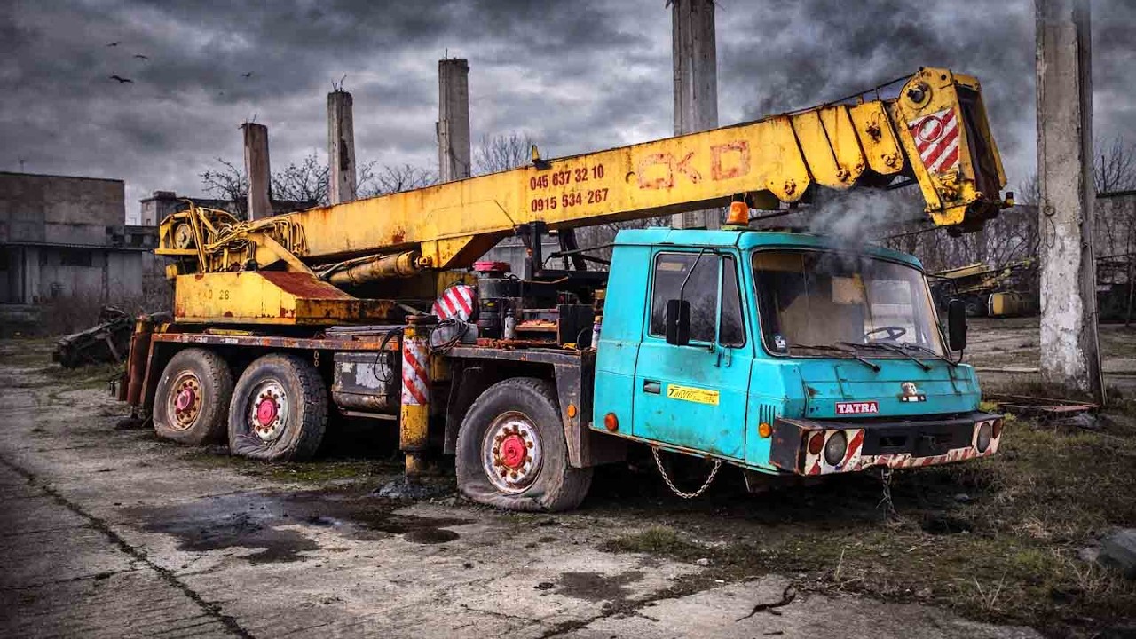 Starting an Abandoned 28-Ton Crane | Tatra V8 Diesel