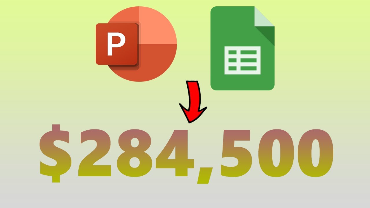 Make money from powerpoint presentation on fiverr - Google sheets