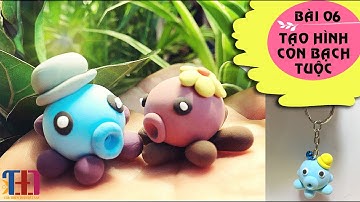 Bài 06- Nặn đất sét con bạch tuộc Octopus Couple Charm , Clay art for kids 문어와 점토 패턴 Rainbow clay