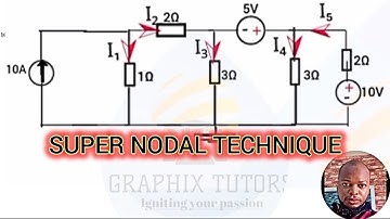 Super Nodal Technique, super node voltage method in circuit theory analysis. EEC
