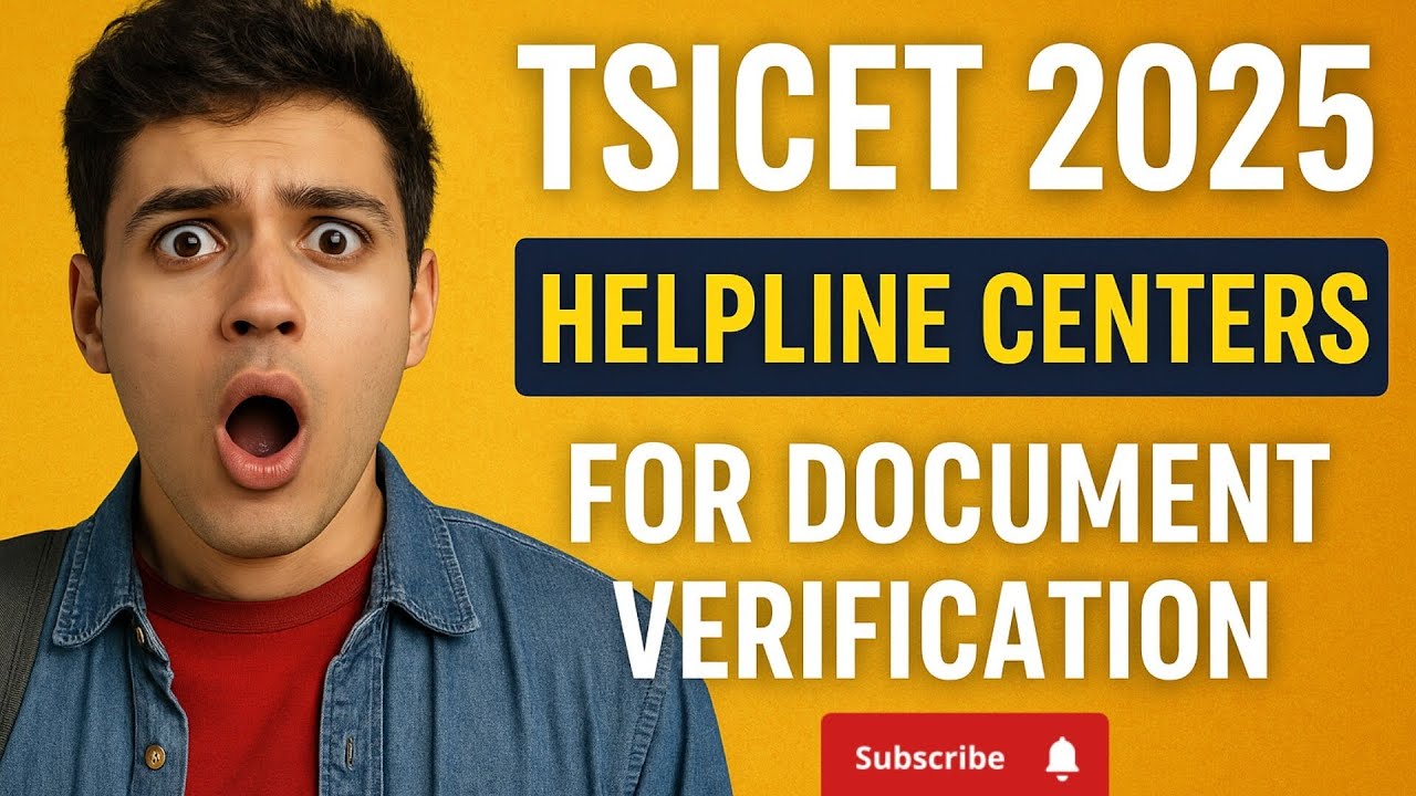TS ICET 2025 Helpline centers for Document verification #icet # ...