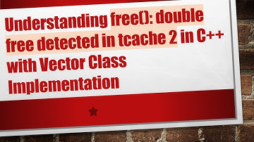 Understanding free(): double free detected in tcache 2 in C+ +  with Vector Class Implementation