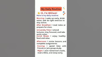 My Daily Routine 🗓️#english #education