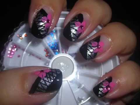 Nail Art - Nets of Love (Decoración de Uñas) - YouTube