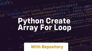 python create array for loop