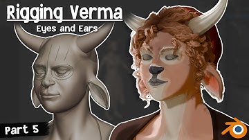 3D Character Rigging Timelapse - Part 5, Eyes and Ears