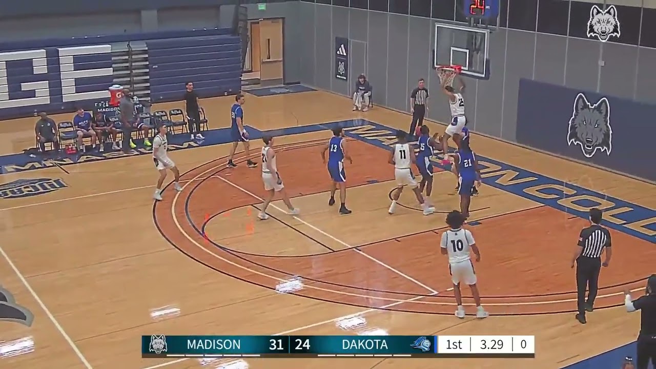 Ashley hammers home follow up dunk on fast break