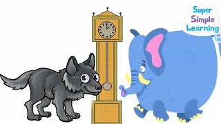 Hickory Dickory Dock Elephant and wolf song 2 |Nursery Rhymes for Kids| #hickorydickorydockchuchutv