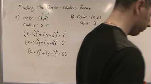 College Algebra   Center Radius Form of a Circle   Example 1