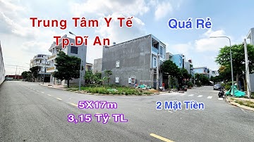 Bán Đất Dĩ An (1321) 5X17m Cách Thủ Đức 6km, Đất 2 Mặt Tiền, Hoàng Hải BĐS