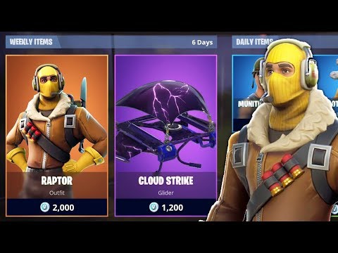 New Fortnite Character Raptor Skin Cloud Strike Glider Youtube - new fortnite character raptor skin cloud strike glider