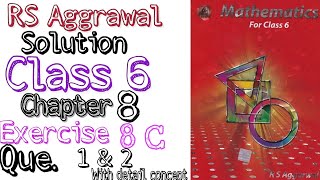 Rs aggrawal solution class 6 Chapter 8 Exercise 8C Question 1,2 | MD Sir