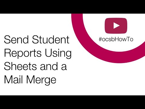 Send Student Reports Using Sheets and a Mail Merge