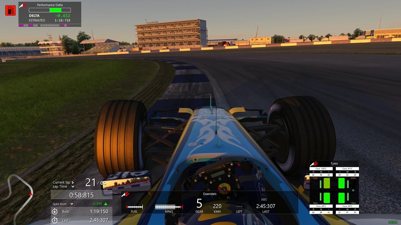 beating alonso's 2005 silverstone pole lap.