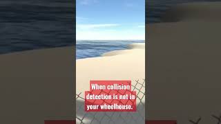 When collision detection is not in your wheelhouse - Andy's Story Boat building #shorts