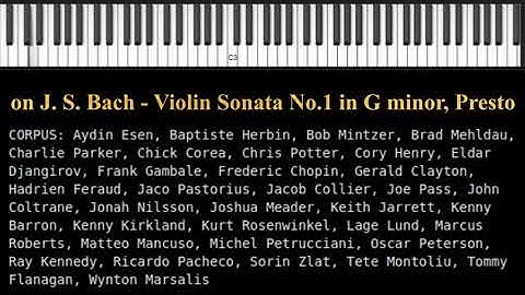 machine learning music on J. S. Bach - Violin Sonata No.1 (+ bass duplication) - (jazz)