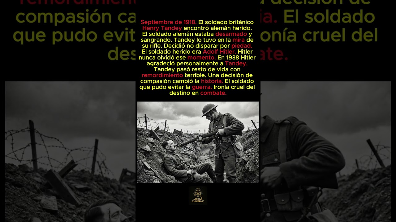 Corporal Tandey perdonó a Hitler herido en 1918 y no lo mató durante Primera Guerra