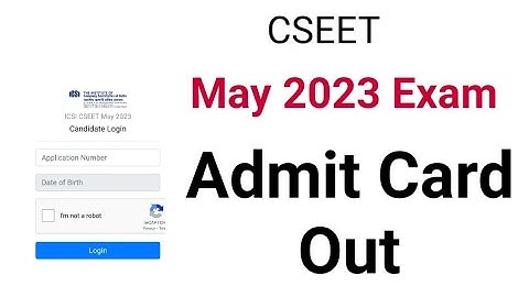 cseet may 2023 exam admit card out