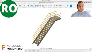 Fusion 360 | Modelarea unei Scări Industriale 3D | Rapid și Simplu