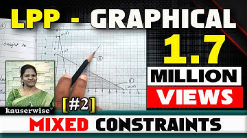 LPP - Graphical Method [#2] [Minimization & Maximization with 3 Constraints] :-by kauserwise