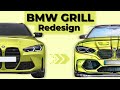 BMW M4 (2021) with new GRILL | Redesign drawing