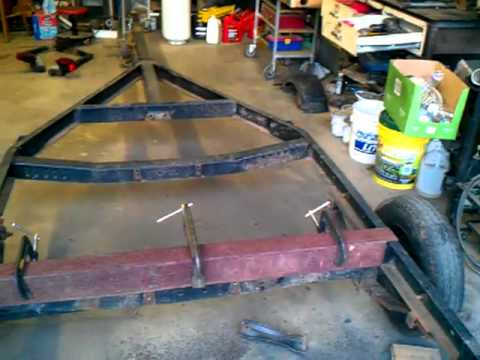 How to turn a boat trailer into a flatbed 3 of 14 - YouTube