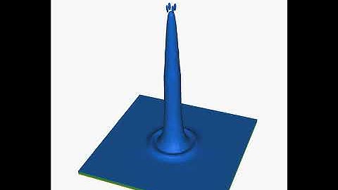 Water Droplet Impact by VOF CFD Simulation