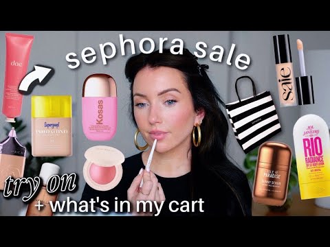 trying on everything I bought during the sephora sale + what's in my cart!