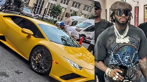 See the Lamborghini DIAMOND PLATNUMZ is Driving in the USA 🇺🇸