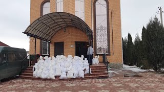 Сбор и распределение гуманитарной помощи в городе Мариуполе общиной №1 города Липецка