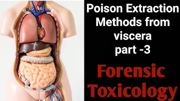 Poison Extraction methods from viscera | part 3| forensic science UGC NET | Toxicology