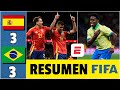 BRASIL Y ESPAÑA empataron 3-3 en un PARTIDAZO. GOLES DE ENDRICK y RODRYGO | Amistoso Internacional image