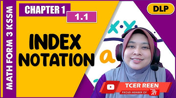 1.1 INDEX NOTATION | Math Form 3 DLP
